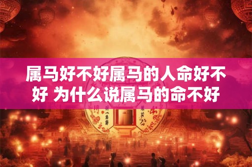 属马好不好属马的人命好不好 为什么说属马的命不好