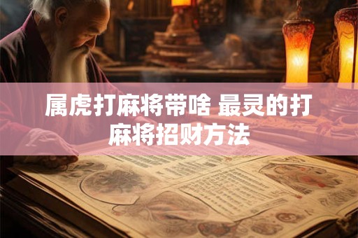 详细阅读:属虎打麻将带啥 最灵的打麻将招财方法 属虎打麻将带啥 最灵的打麻将招财方法