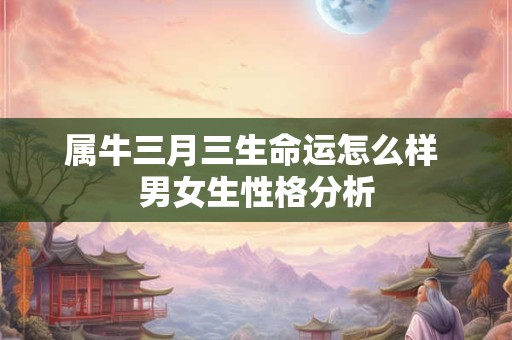 属牛三月三生命运怎么样 男女生性格分析