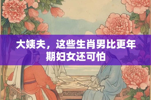 大姨夫，这些生肖男比更年期妇女还可怕
