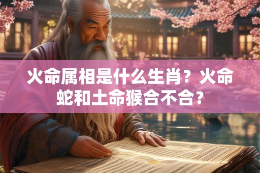 火命属相是什么生肖？火命蛇和土命猴合不合？