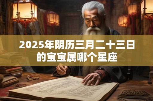 2025年阴历三月二十三日的宝宝属哪个星座