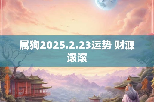 属狗2025.2.23运势 财源滚滚
