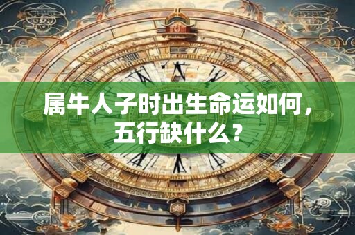 属牛人子时出生命运如何，五行缺什么？