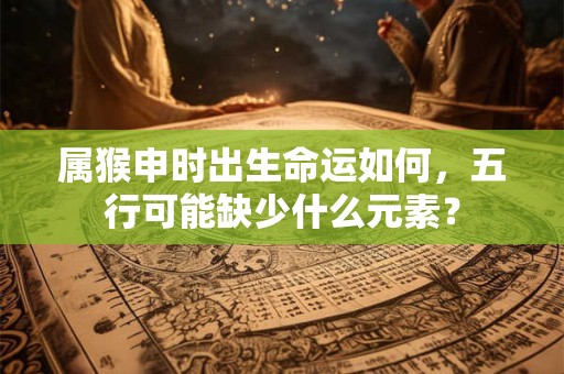 详细阅读:属猴申时出生命运如何,五行可能缺少什么元素? 属猴申时出生命运如何,五行可能缺少什么元素?