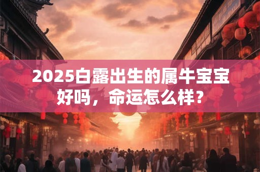 2025白露出生的属牛宝宝好吗，命运怎么样？