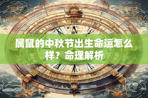 属鼠的中秋节出生命运怎么样？命理解析