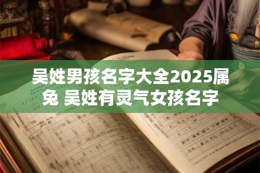 吴姓男孩名字大全2025属兔 吴姓有灵气女孩名字