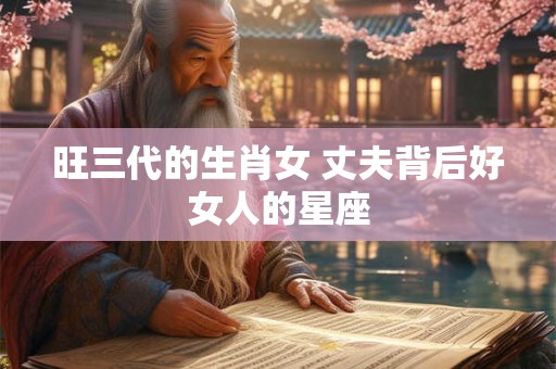 旺三代的生肖女 丈夫背后好女人的星座
