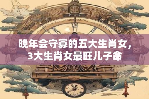 晚年会守寡的五大生肖女，3大生肖女最旺儿子命