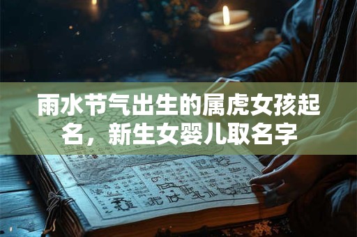 详细阅读:雨水节气出生的属虎女孩起名,新生女婴儿取名字 雨水节气出生的属虎女孩起名,新生女婴儿取名字