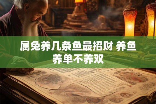 属兔养几条鱼最招财 养鱼养单不养双