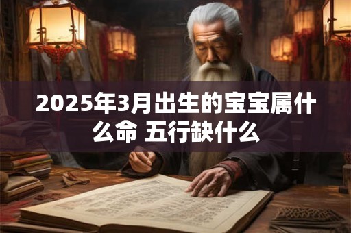 2025年3月出生的宝宝属什么命 五行缺什么