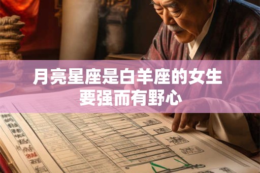 月亮星座是白羊座的女生 要强而有野心
