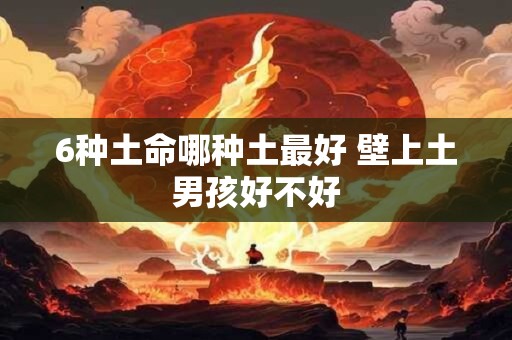6种土命哪种土最好 壁上土男孩好不好