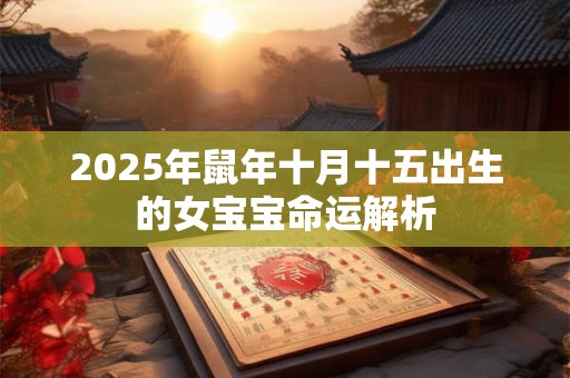 2025年鼠年十月十五出生的女宝宝命运解析