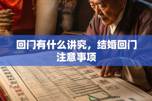 回门有什么讲究，结婚回门注意事项