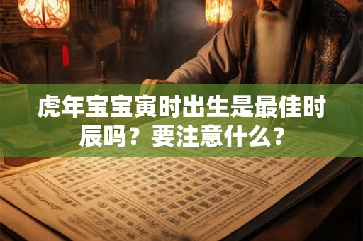 虎年宝宝寅时出生是最佳时辰吗？要注意什么？