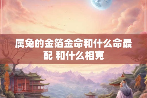 属兔的金箔金命和什么命最配 和什么相克