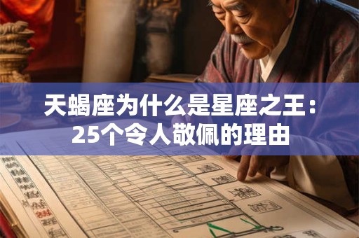天蝎座为什么是星座之王：25个令人敬佩的理由