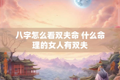 八字怎么看双夫命 什么命理的女人有双夫