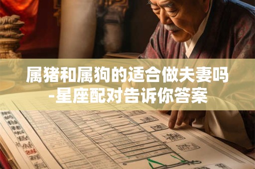属猪和属狗的适合做夫妻吗-星座配对告诉你答案