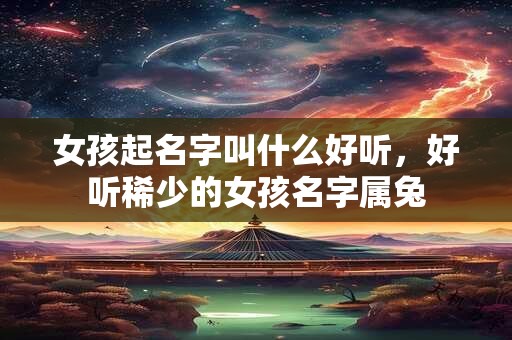 女孩起名字叫什么好听，好听稀少的女孩名字属兔