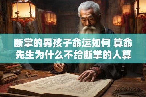 断掌的男孩子命运如何 算命先生为什么不给断掌的人算命