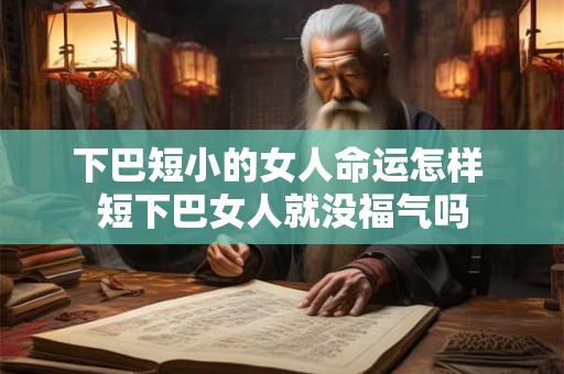下巴短小的女人命运怎样 短下巴女人就没福气吗