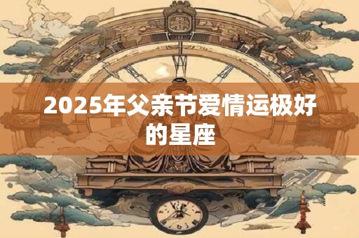 2025年父亲节爱情运极好的星座