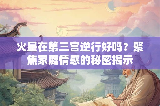 火星在第三宫逆行好吗？聚焦家庭情感的秘密揭示