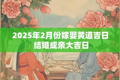 2025年2月份嫁娶黄道吉日 结婚成亲大吉日