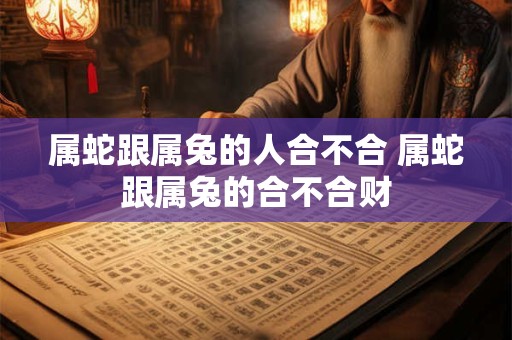 属蛇跟属兔的人合不合 属蛇跟属兔的合不合财