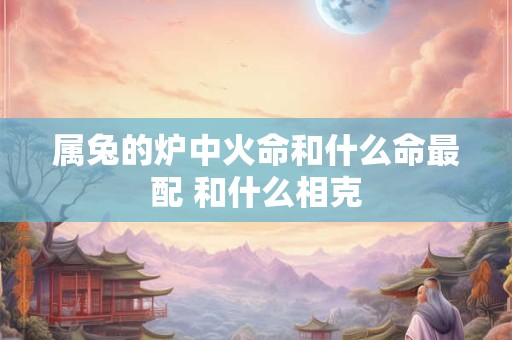 属兔的炉中火命和什么命最配 和什么相克