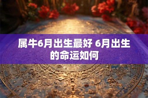属牛6月出生最好 6月出生的命运如何