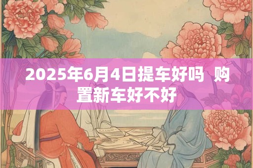 2025年6月4日提车好吗  购置新车好不好