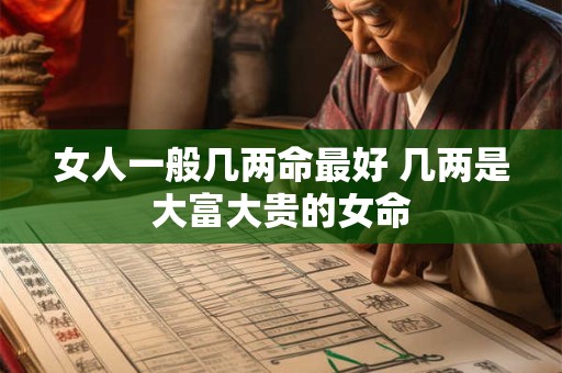 女人一般几两命最好 几两是大富大贵的女命
