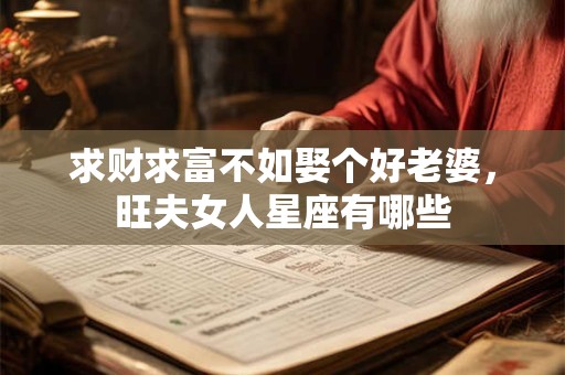 求财求富不如娶个好老婆，旺夫女人星座有哪些