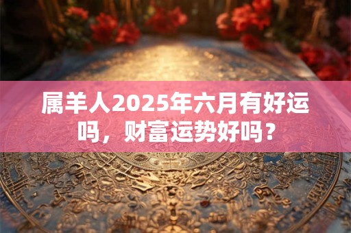 属羊人2025年六月有好运吗，财富运势好吗？