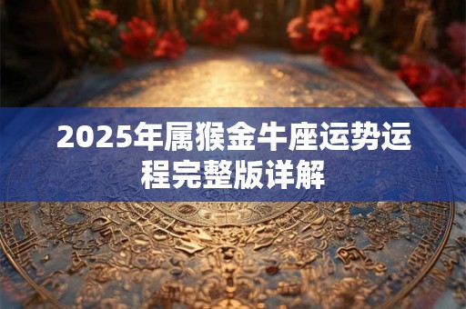 2025年属猴金牛座运势运程完整版详解