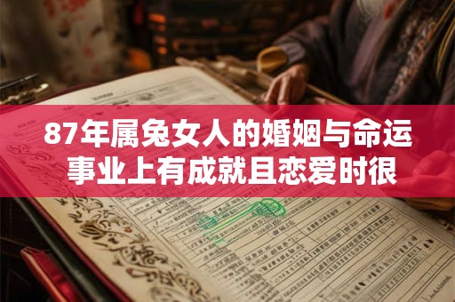87年属兔女人的婚姻与命运 事业上有成就且恋爱时很坚定