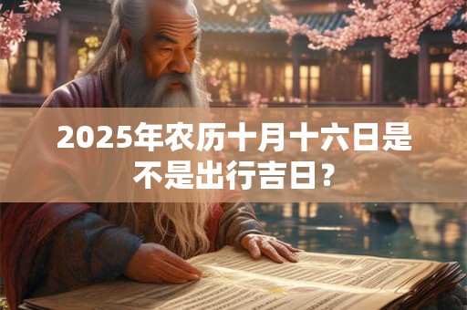 2025年农历十月十六日是不是出行吉日？