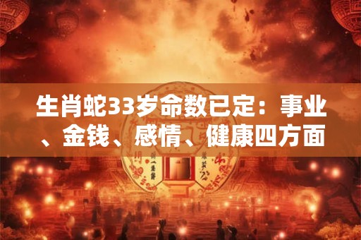 生肖蛇33岁命数已定：事业、金钱、感情、健康四方面的稳定与成就