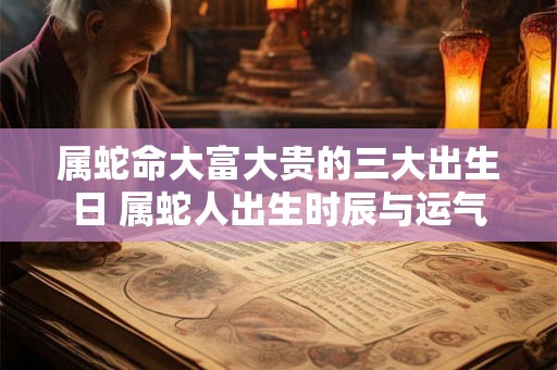 属蛇命大富大贵的三大出生日 属蛇人出生时辰与运气