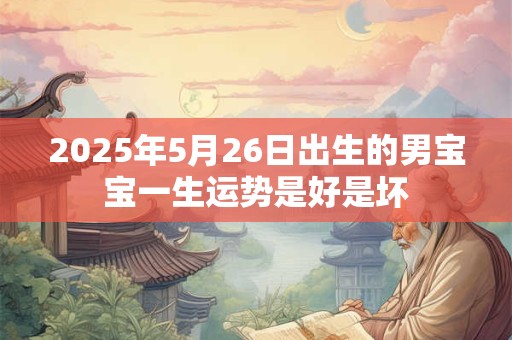 2025年5月26日出生的男宝宝一生运势是好是坏