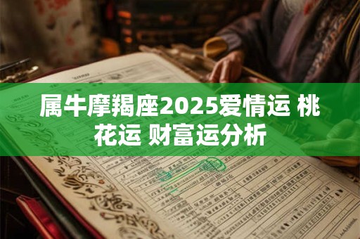 属牛摩羯座2025爱情运 桃花运 财富运分析