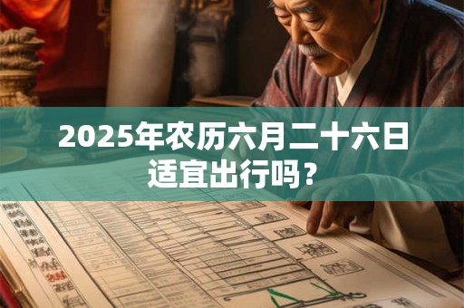 2025年农历六月二十六日适宜出行吗？
