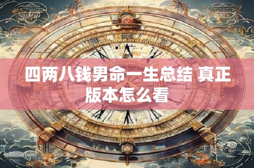 四两八钱男命一生总结 真正版本怎么看