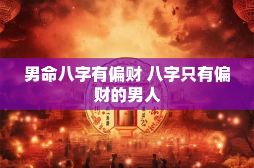 男命八字有偏财 八字只有偏财的男人