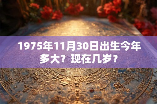 1975年11月30日出生今年多大？现在几岁？